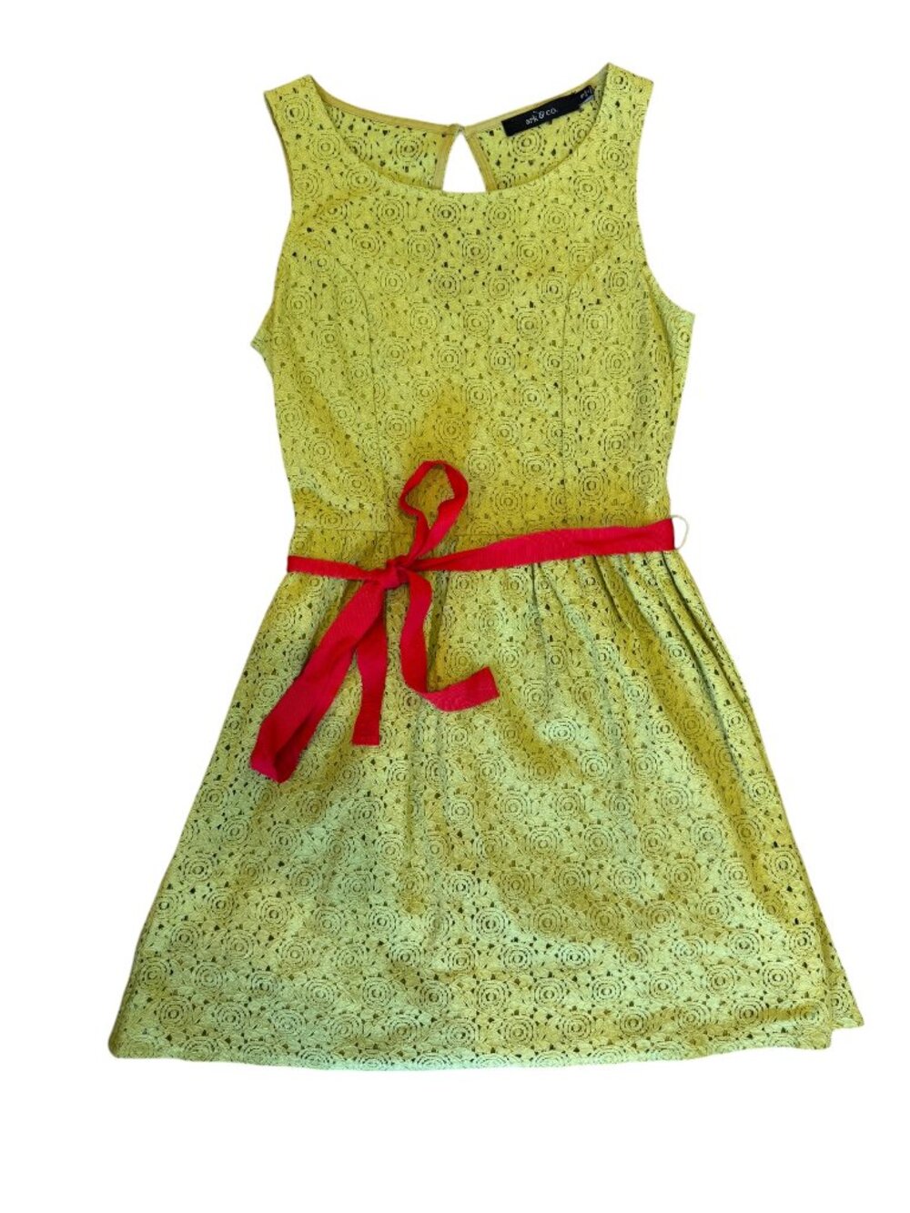 Ark & Co Green Lace Fit & Flare Dress, Size Small